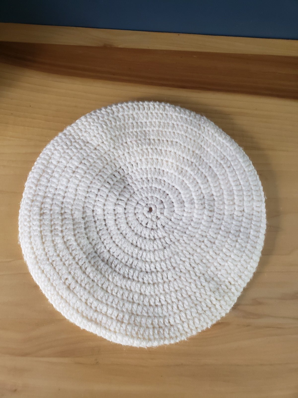 Vintage White Crochet Beret