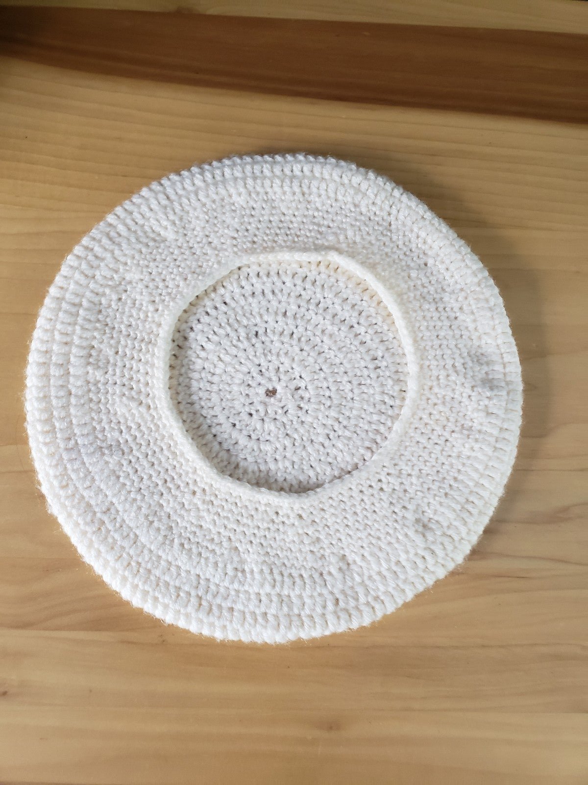 Vintage White Crochet Beret