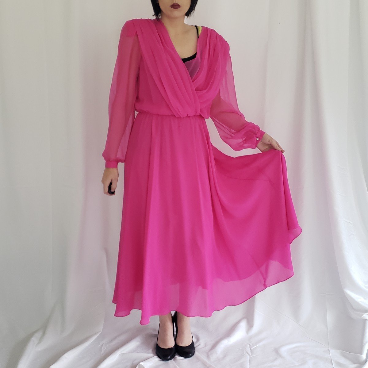 80s Pink Floaty Dress