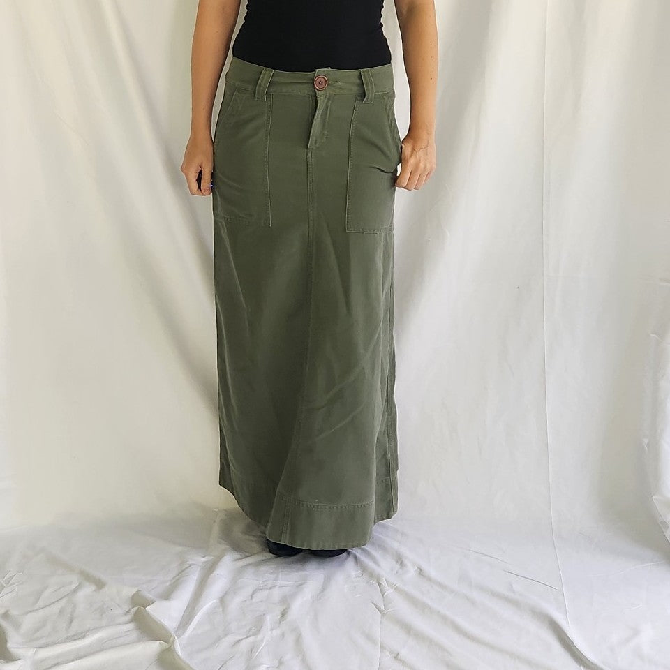 Y2K Green Unionbay Maxi Skirt