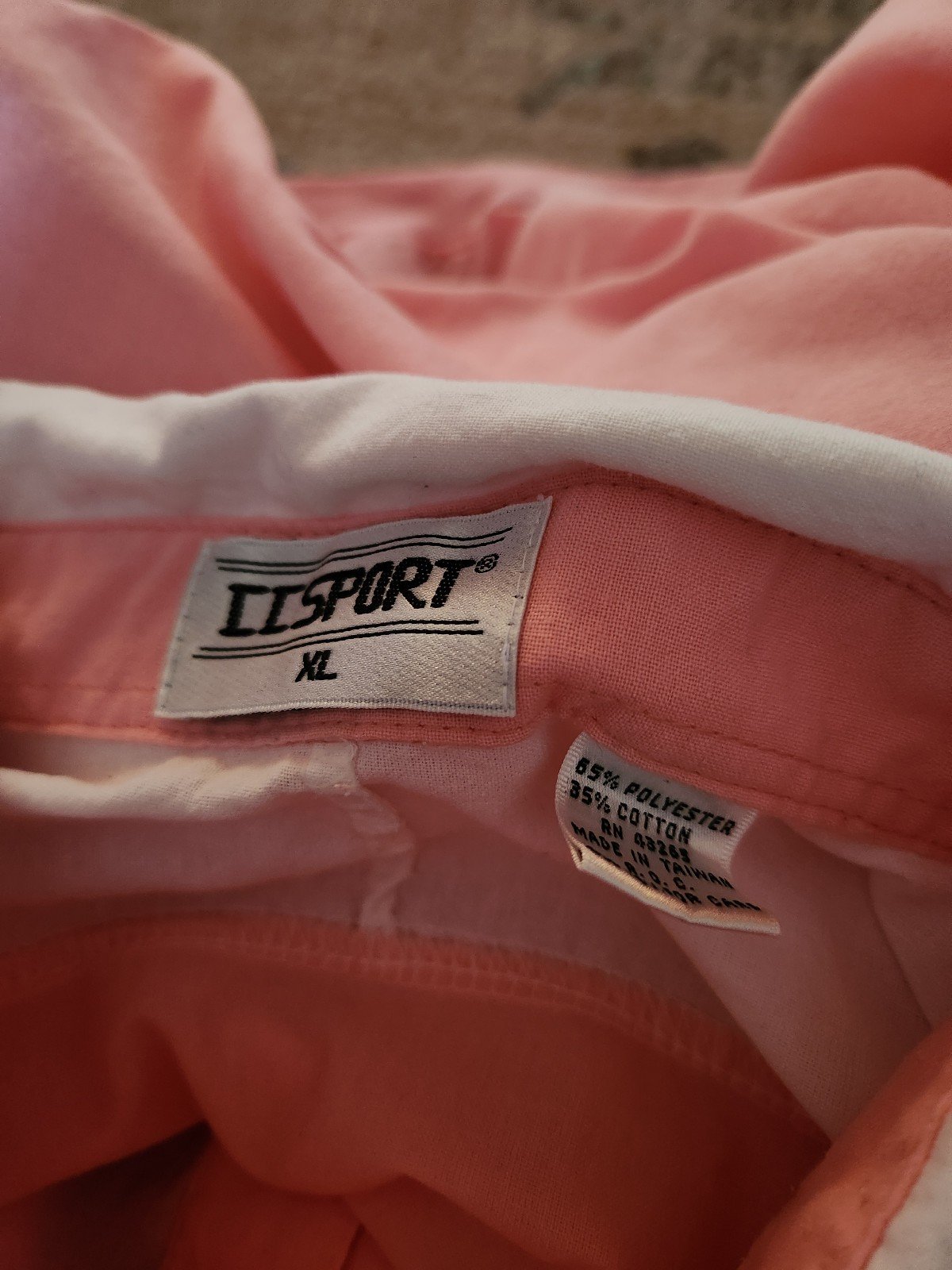 80s Pink and White Collared Shirt