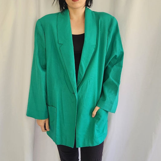 80s Teal Blazer