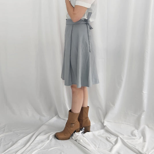 70s Home Made Pale Blue Wrap Skirt