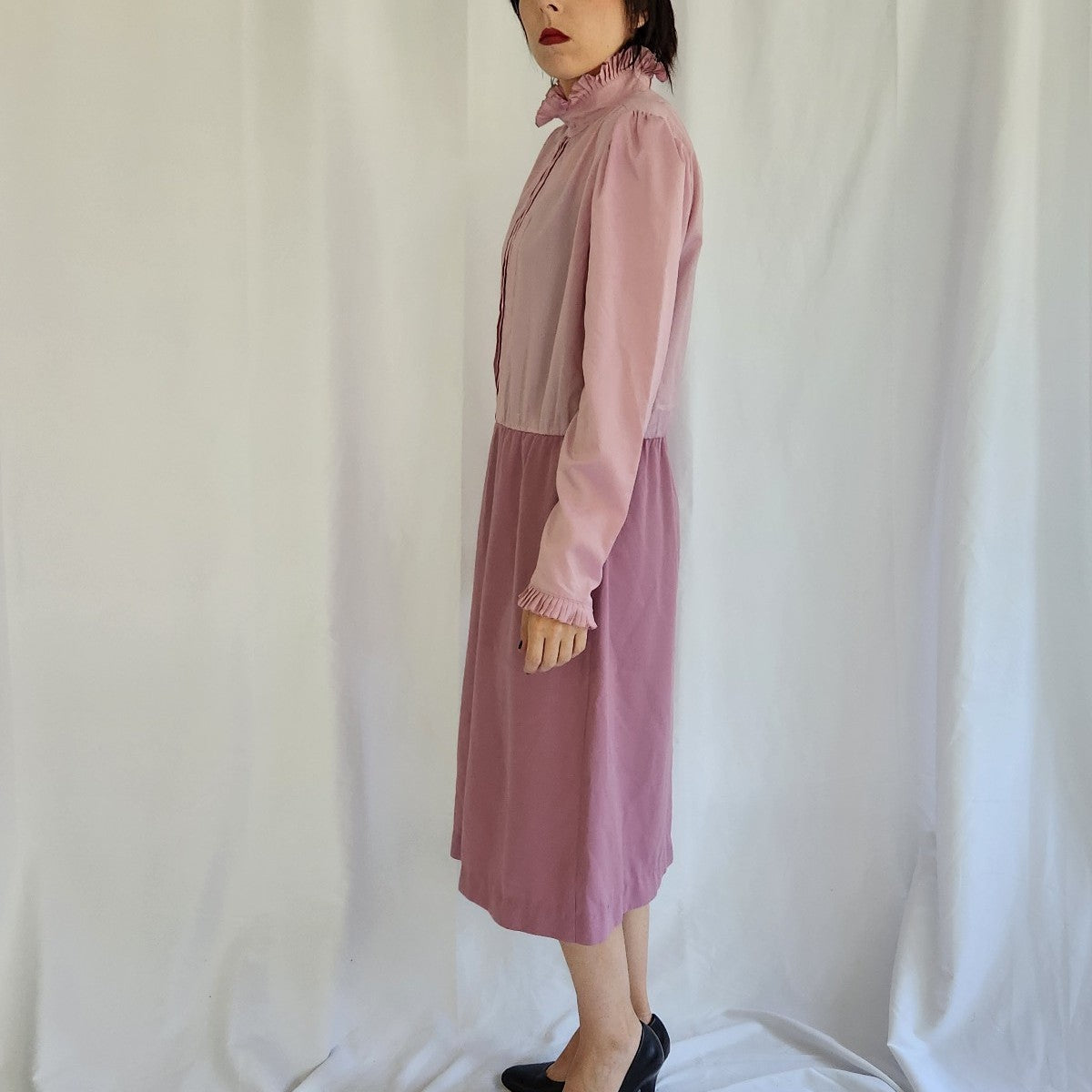 80s Mauve Midi Dress and Jacket