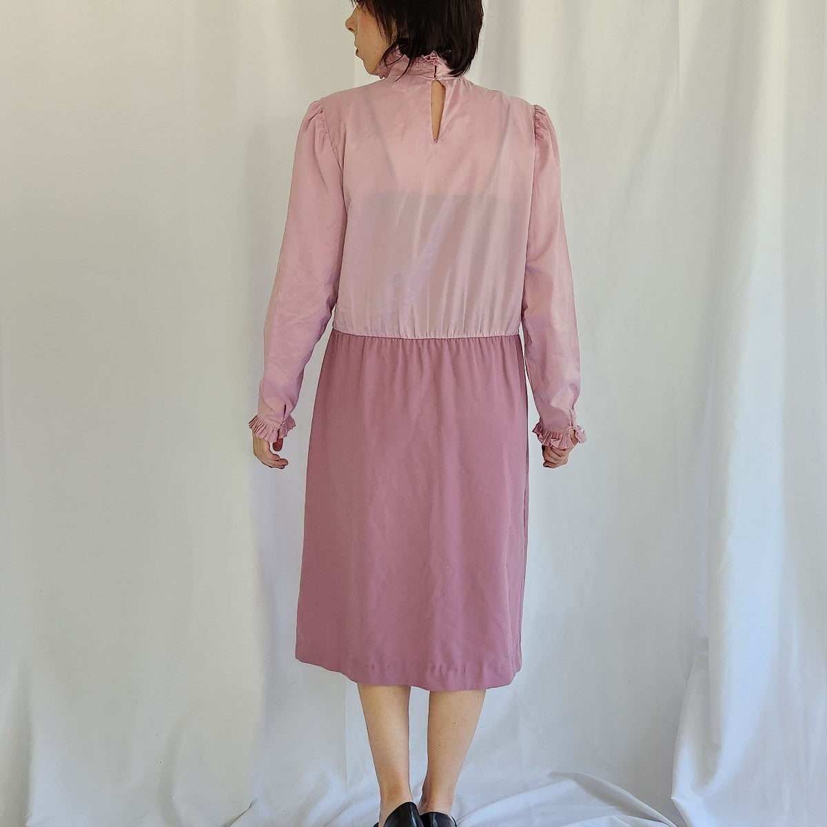 80s Mauve Midi Dress and Jacket