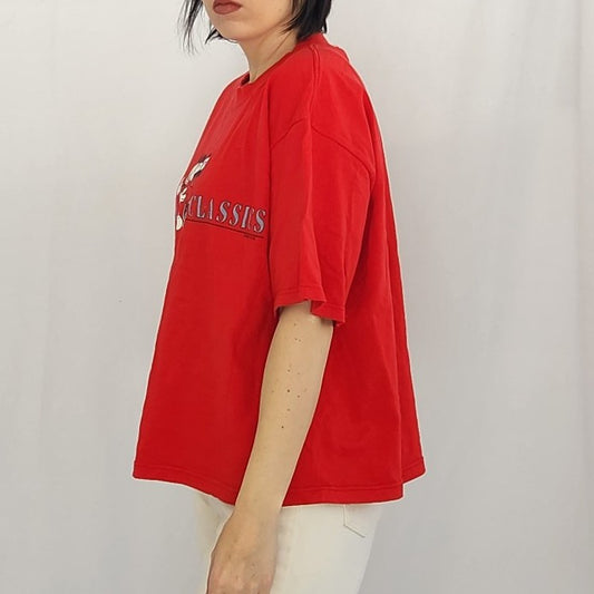 90s Disney Mickey and Minnie Red Tee