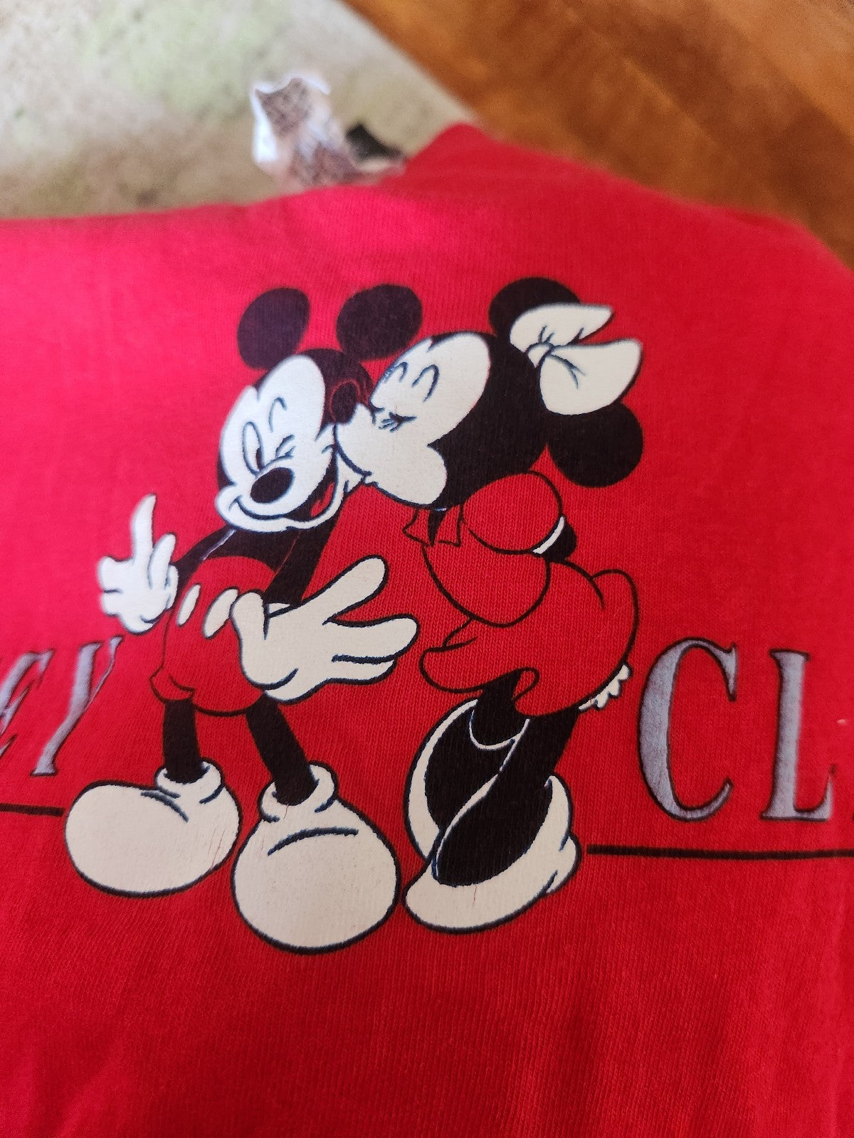 90s Disney Mickey and Minnie Red Tee
