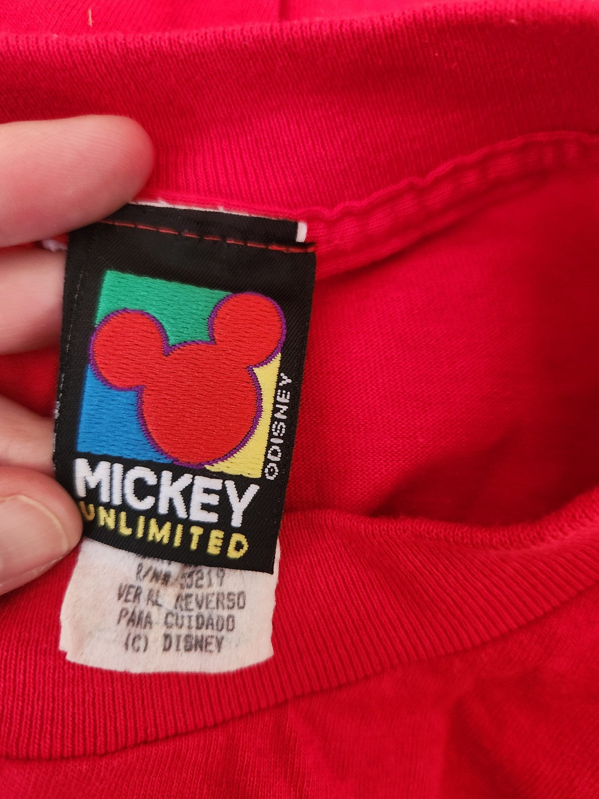 90s Disney Mickey and Minnie Red Tee