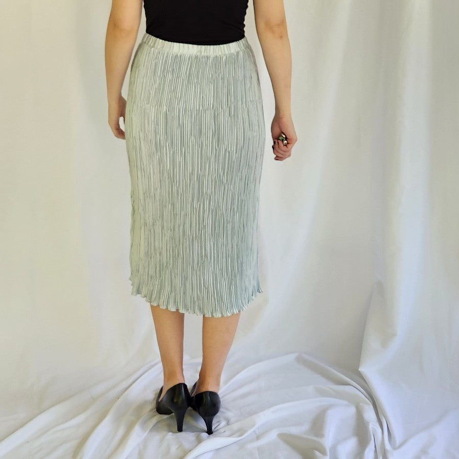 80s Blue Formal Top and Skirt Set
