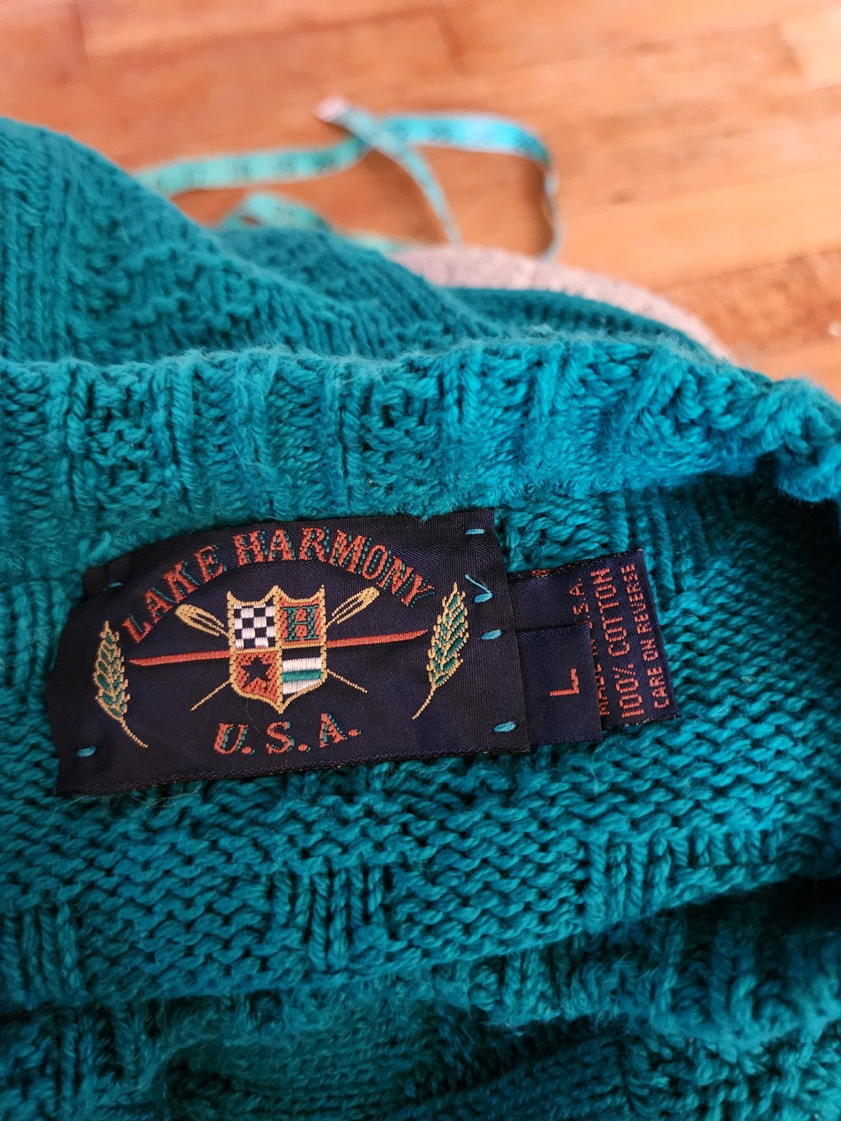 80s Teal Crew Neck Sweater