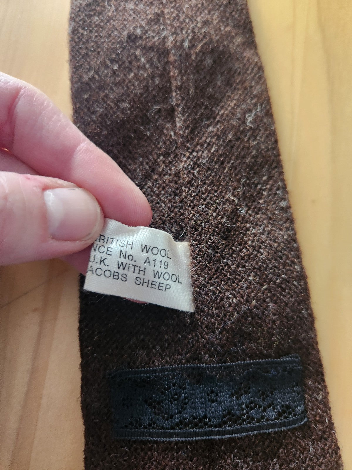 Vintage Brown British Wool Tie
