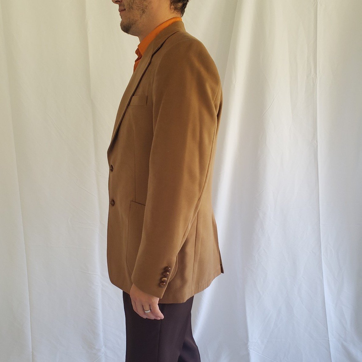 80s Tan Faux Suede Blazer