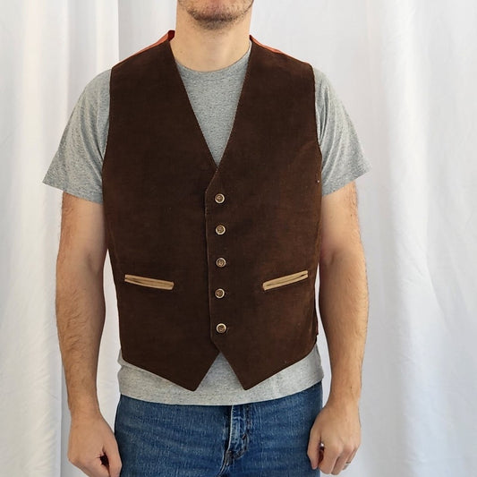 70s/80s Brown Corduroy Vest