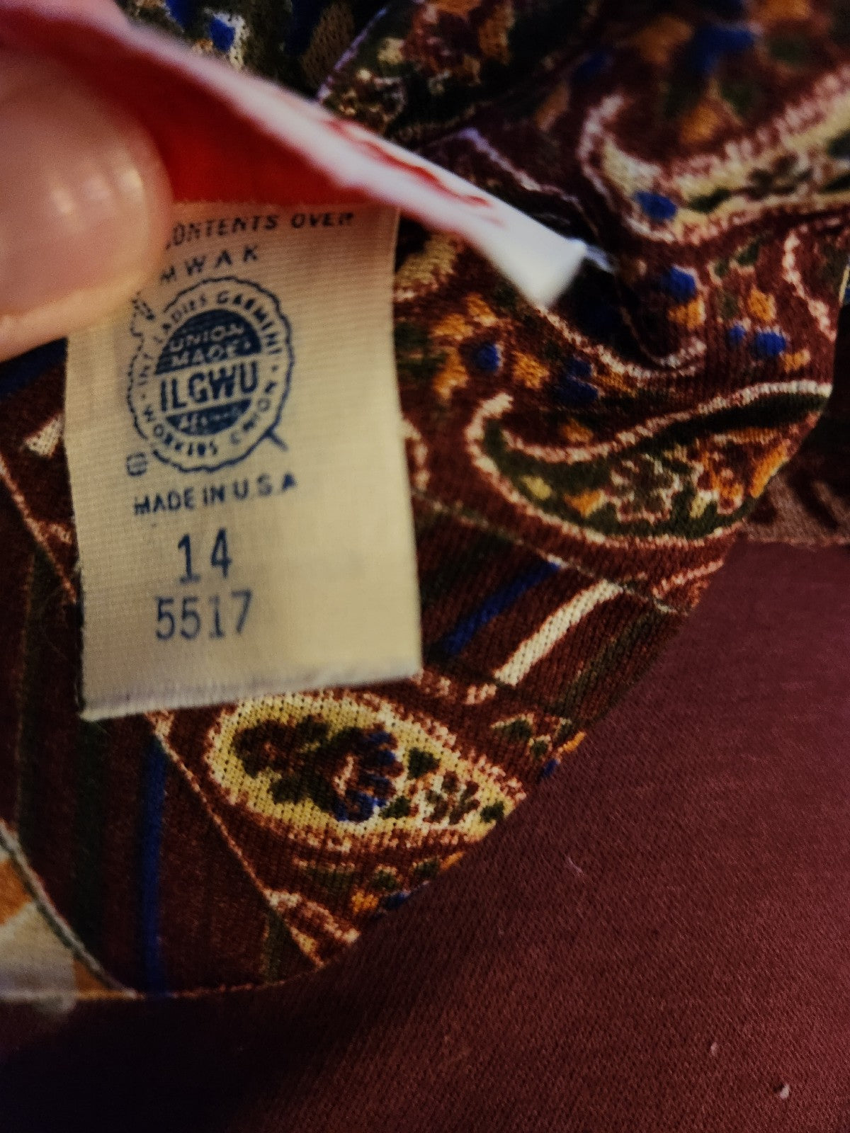 70s Brown Blue and Purple Fall Midi Dress