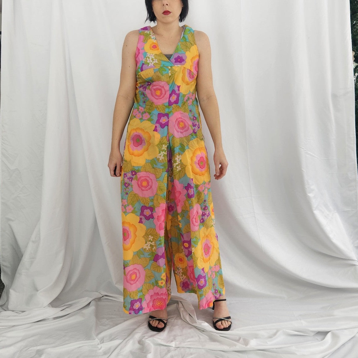 70s Flower Power Sleep Jumpsuit