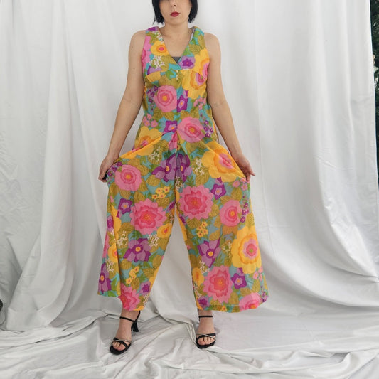 70s Flower Power Sleep Jumpsuit