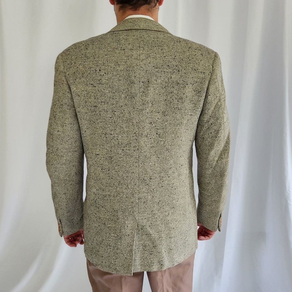 60s Cream and Black Wool Blazer