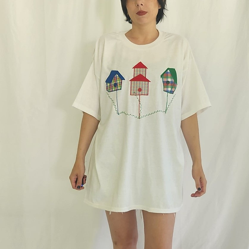 90s/00s White Birdhouse Tee