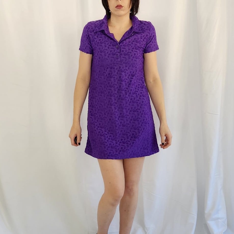 Y2K Does 60s Purple Minidress
