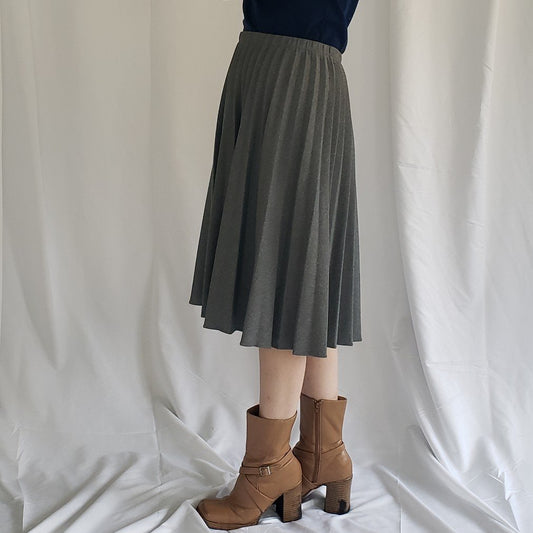 70s/80s Gray Pleated Skirt