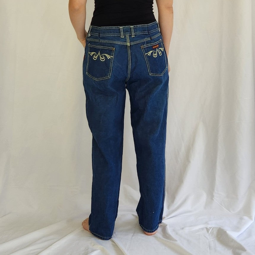 80s Straight Leg Classic Blue Jeans