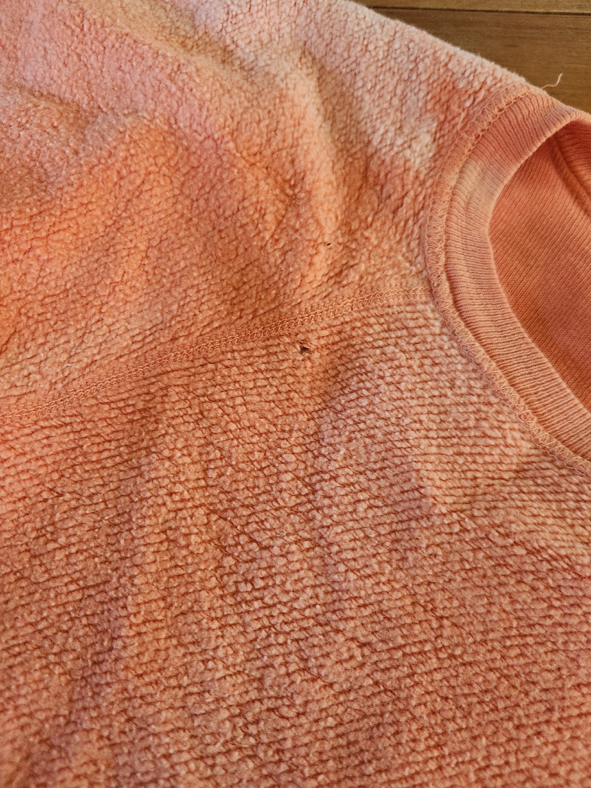 70s Pink Terrycloth Short Sleeve Sweatshirt