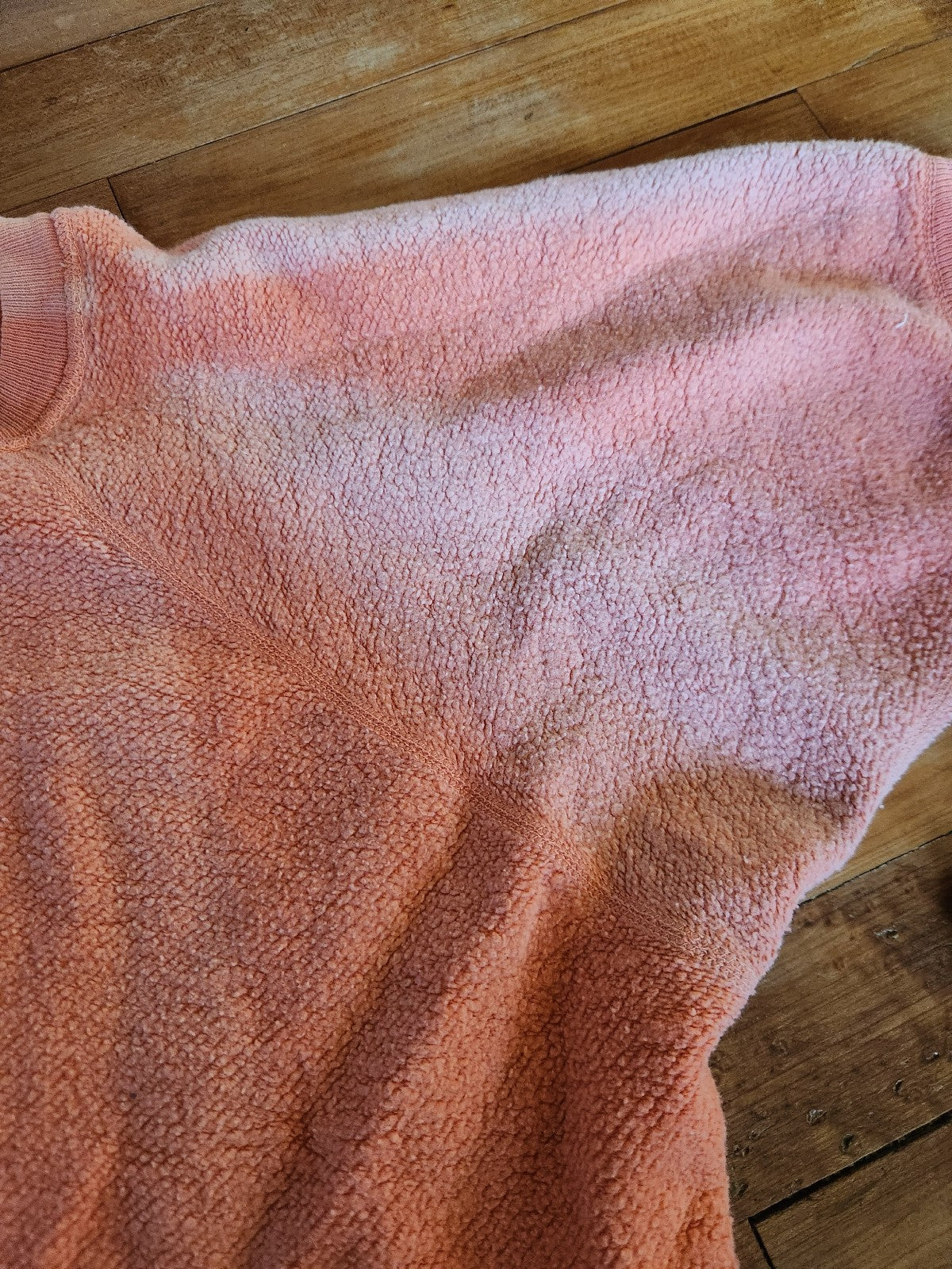 70s Pink Terrycloth Short Sleeve Sweatshirt