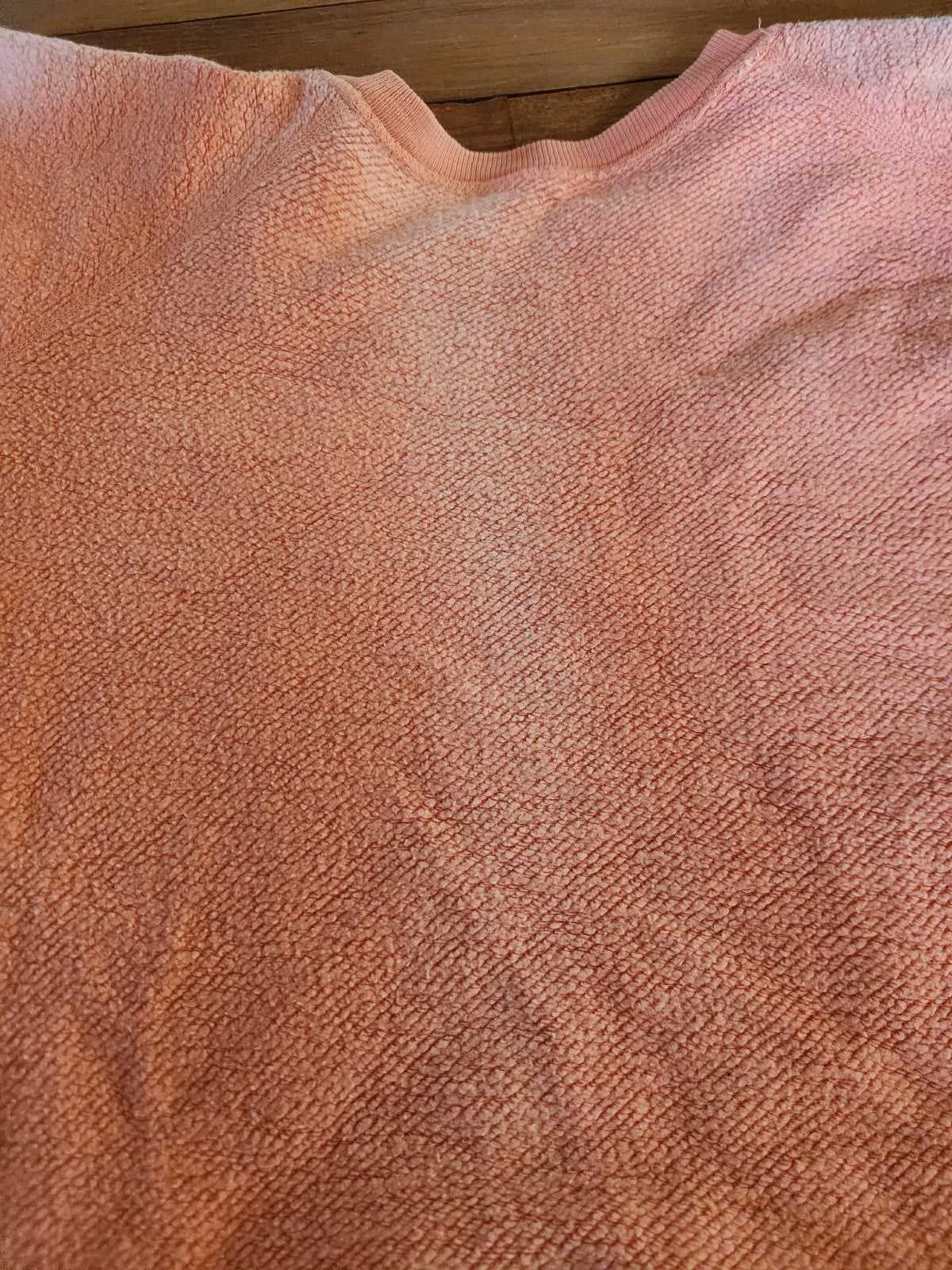 70s Pink Terrycloth Short Sleeve Sweatshirt