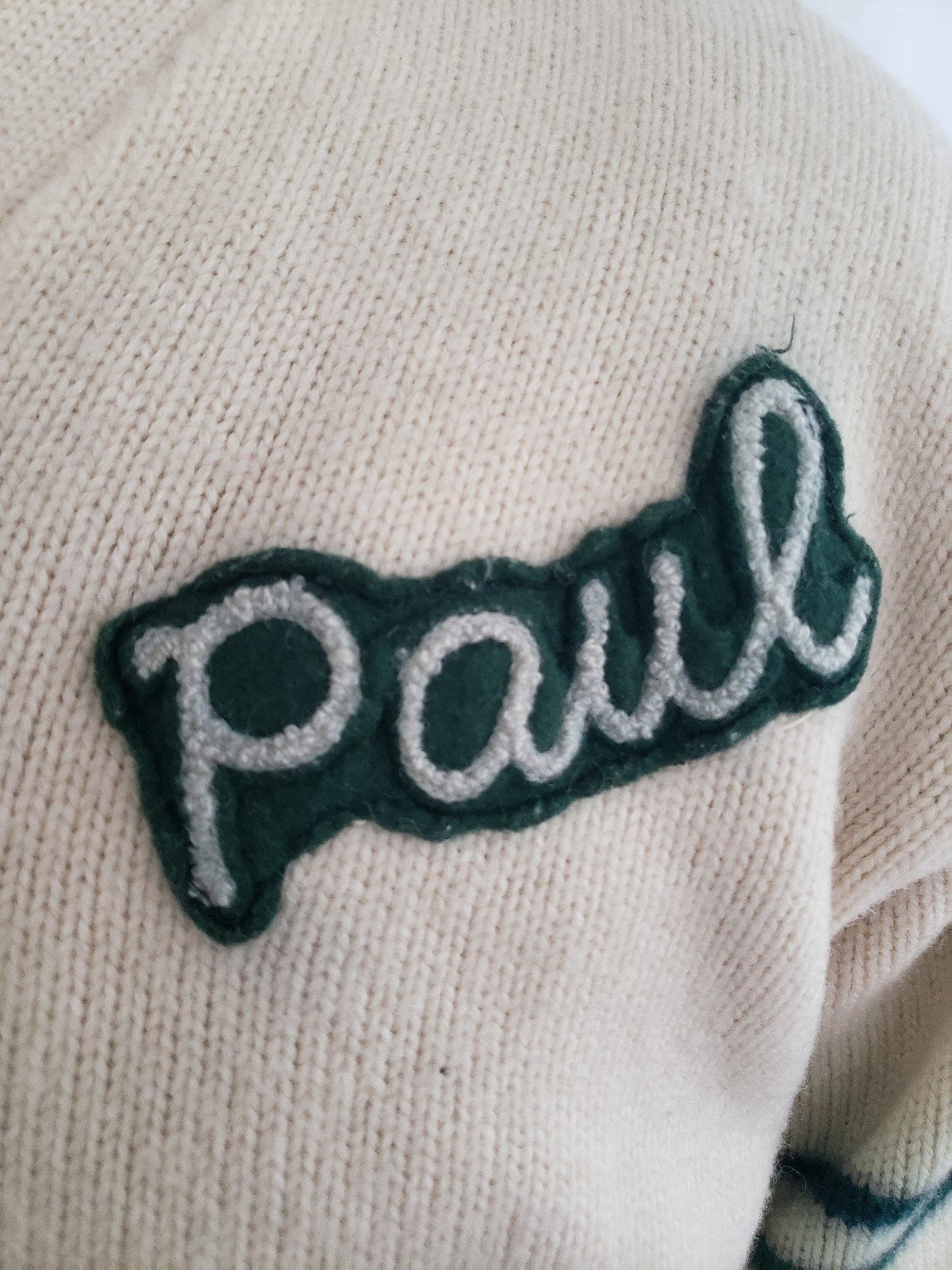 50s/60s High School Wool Sweater