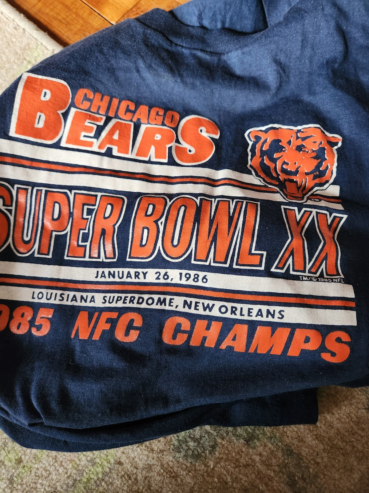 80s Chicago Bears NFC Chaps Single Stitch Tee