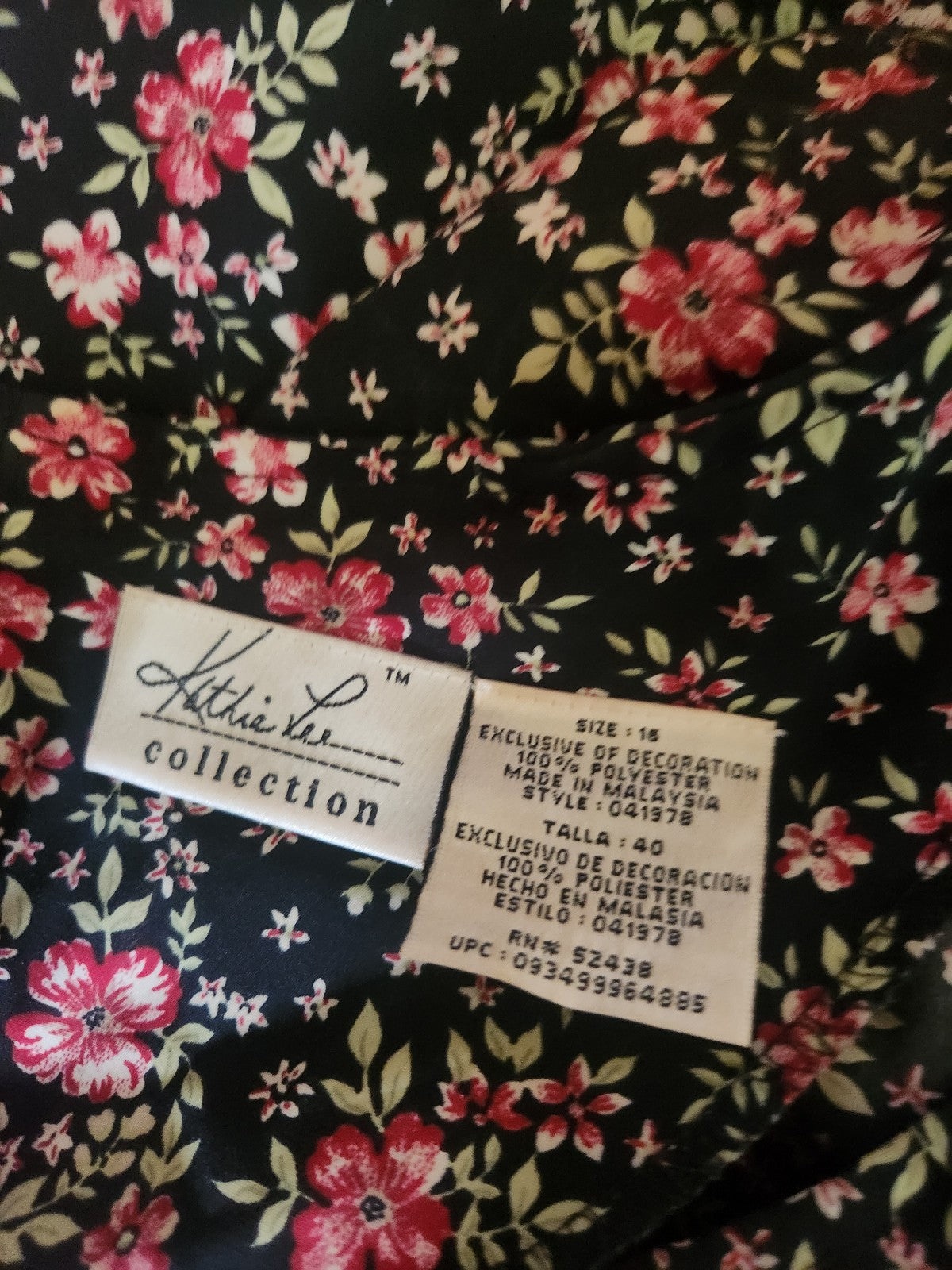 90s/00s Black and Red Floral Dress and Top