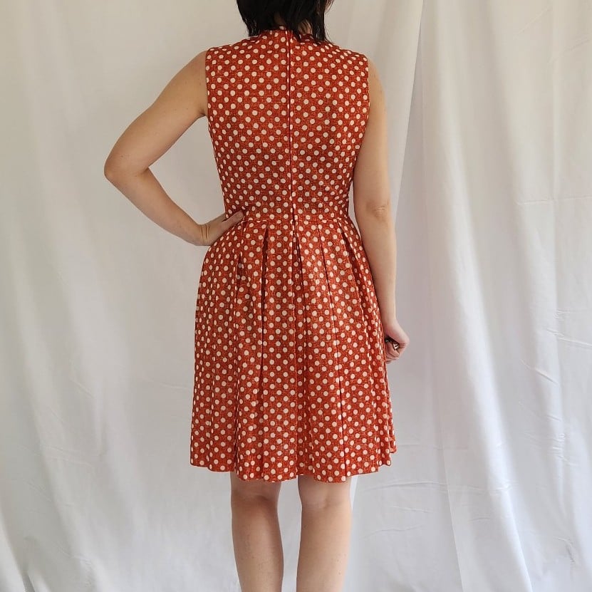 70s Red and White Polka Dot Dress