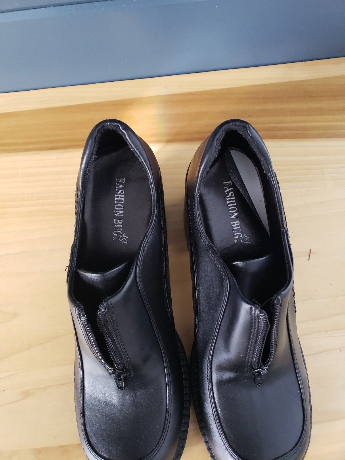 Y2K Fashion Bug Chunky Black Shoes in Box