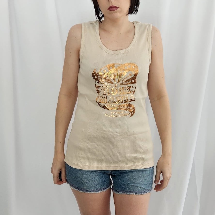 Y2K Rock Festival Theme Graphic Tank Top