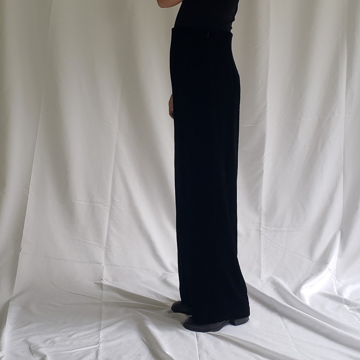 90s Silk Black Velvet Pants