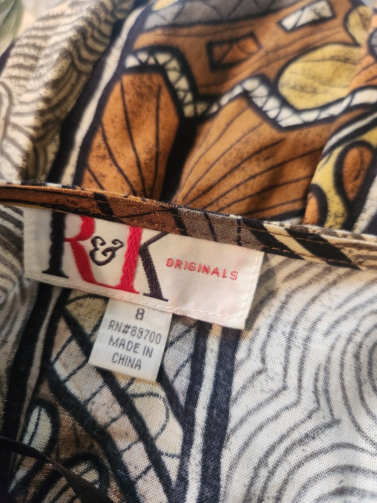 90s/00s Brown Beaded Rayon Day Dress