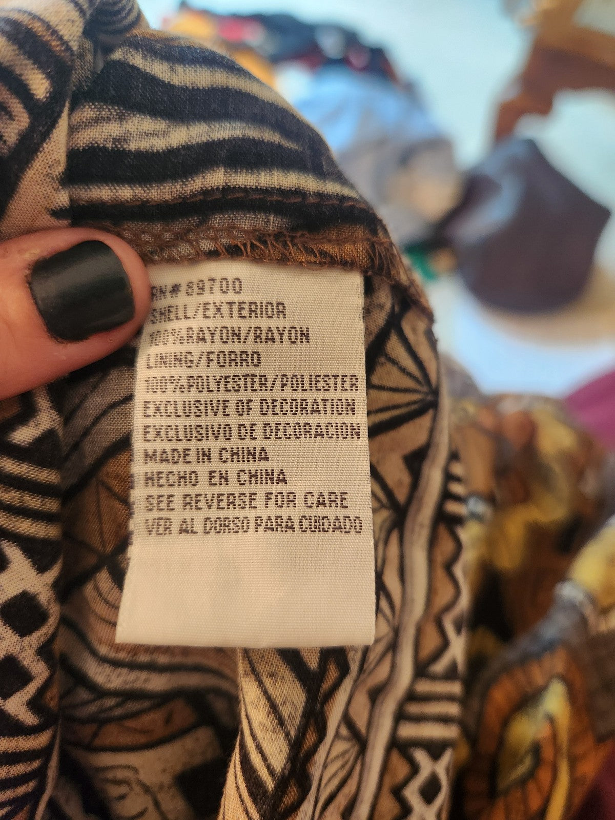 90s/00s Brown Beaded Rayon Day Dress