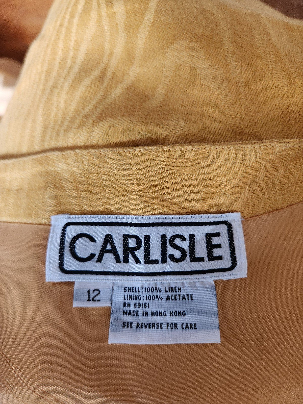 80s/90s Yellow Linen Skirt Set