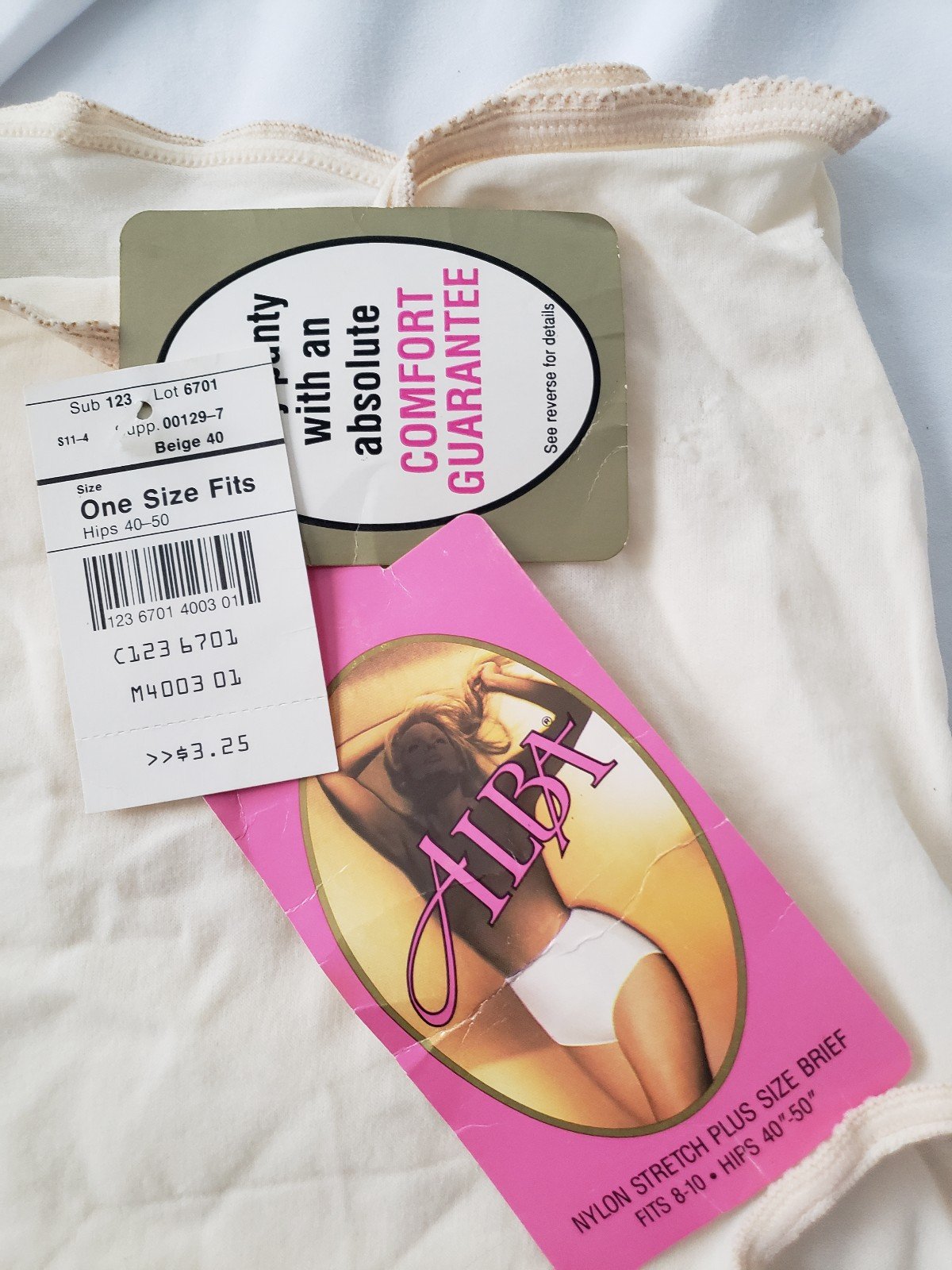 70s Deadstock Beige Nylon Panties