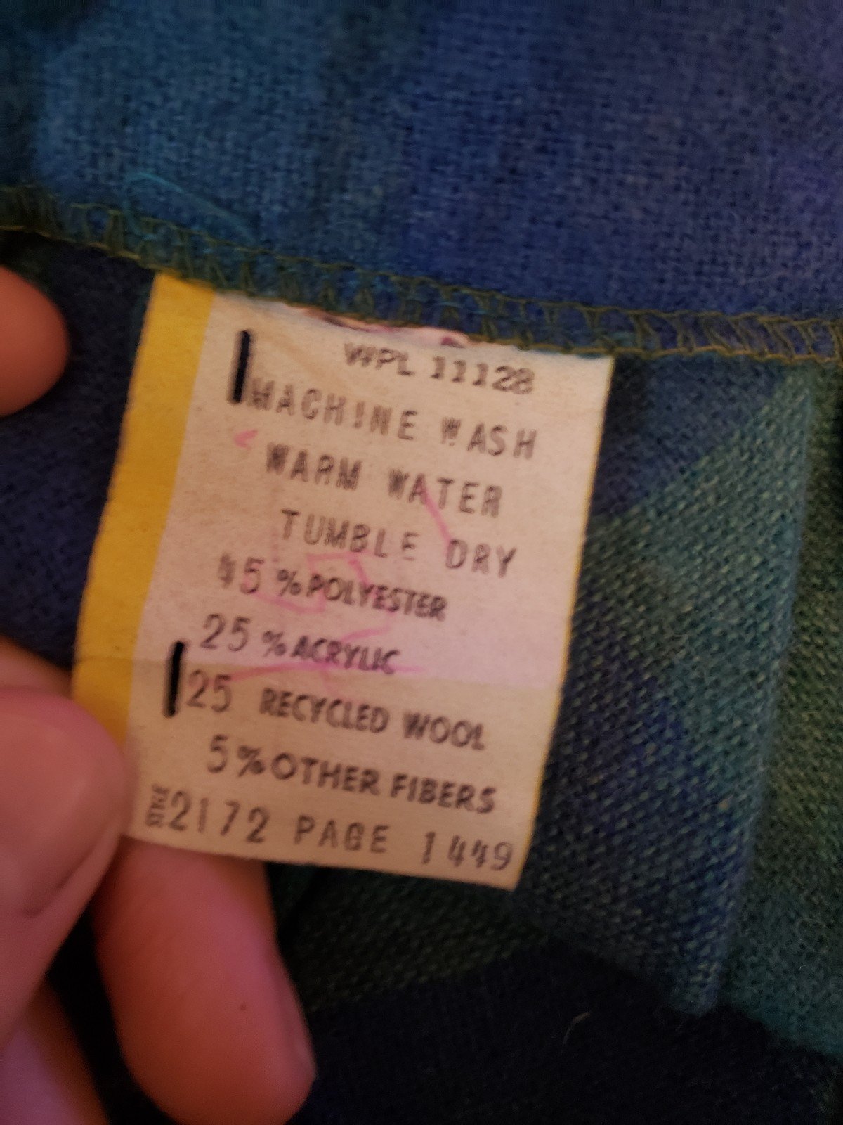 70s/80s Blue and Green Plaid Skirt