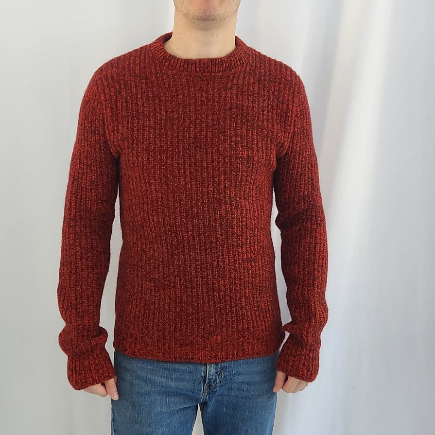 80s/90s Red and Black Wool Sweater