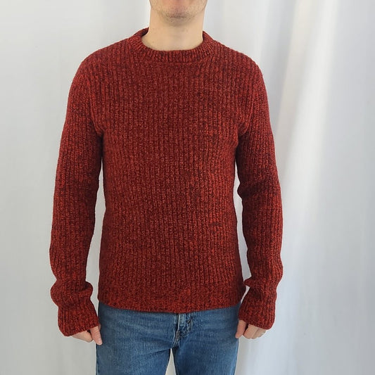 80s/90s Red and Black Wool Sweater