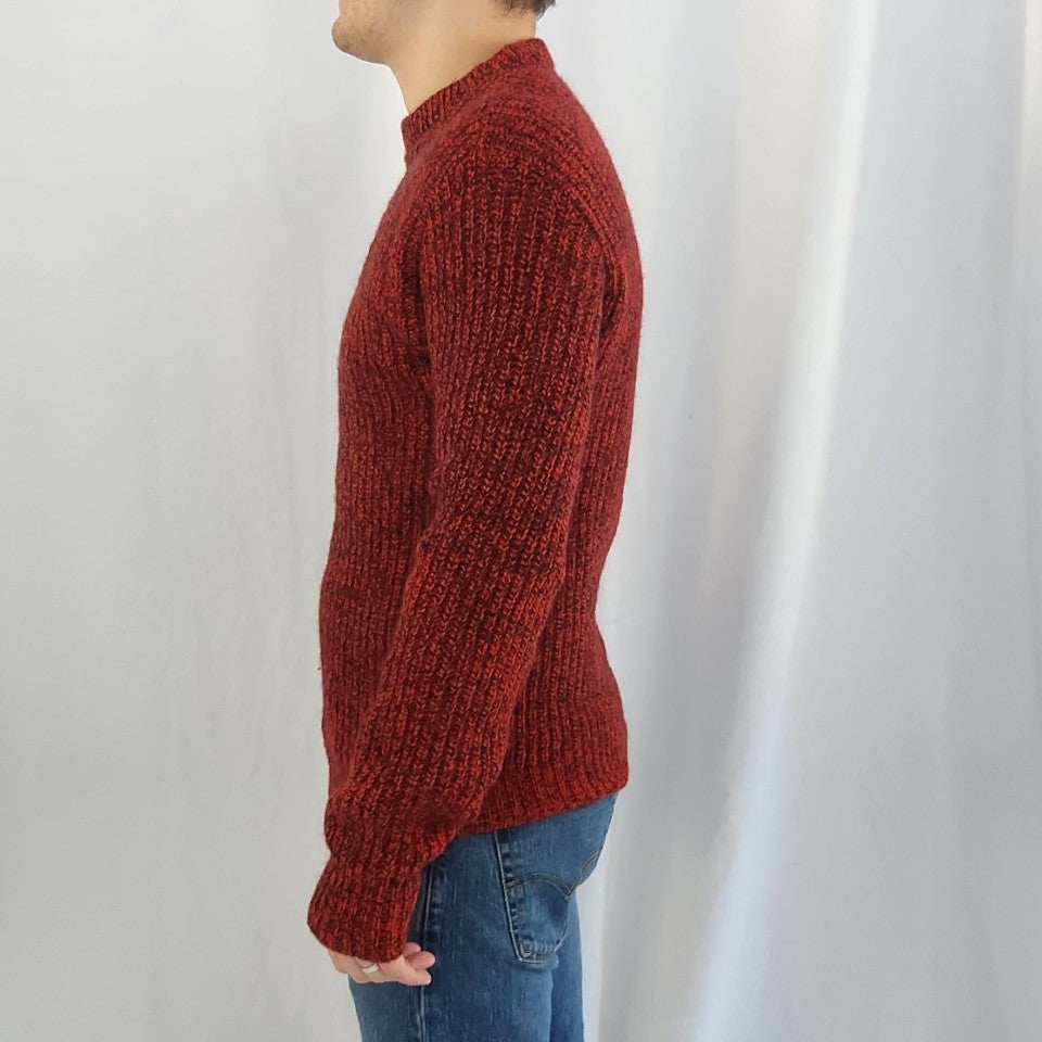 80s/90s Red and Black Wool Sweater