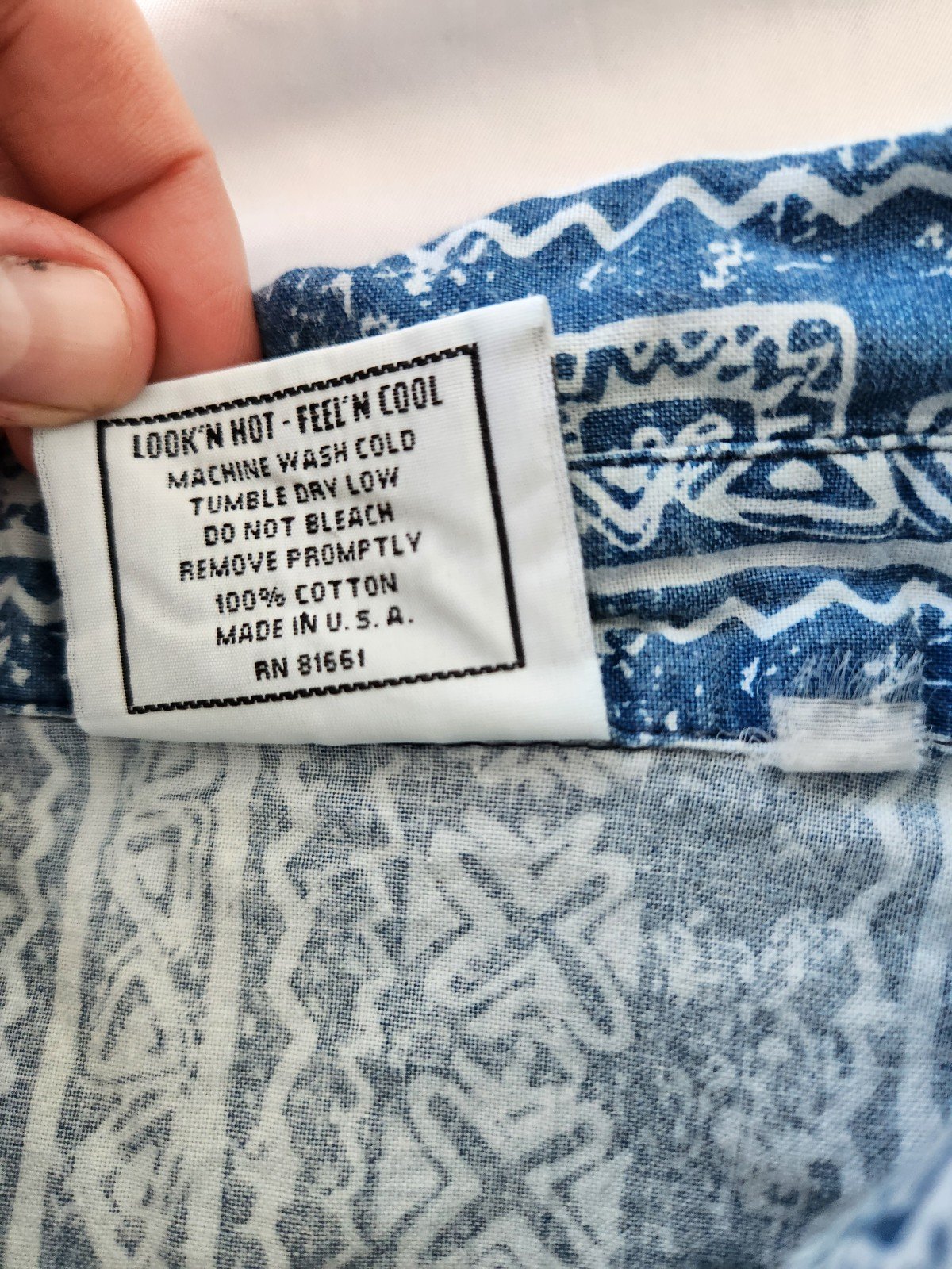 90s Blue Cotton Hawaiian Shirt