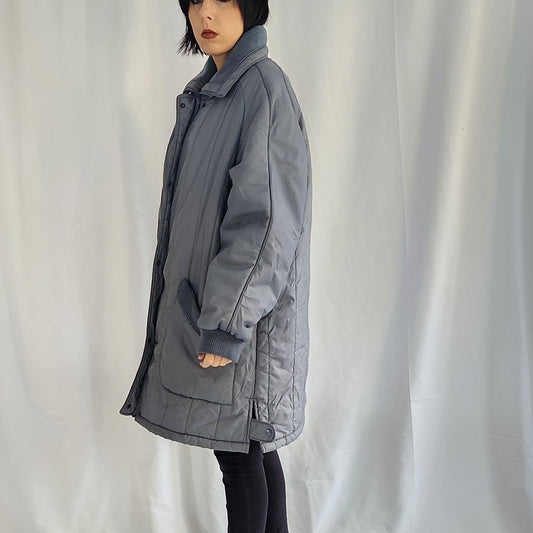 80s Blue Overcoat