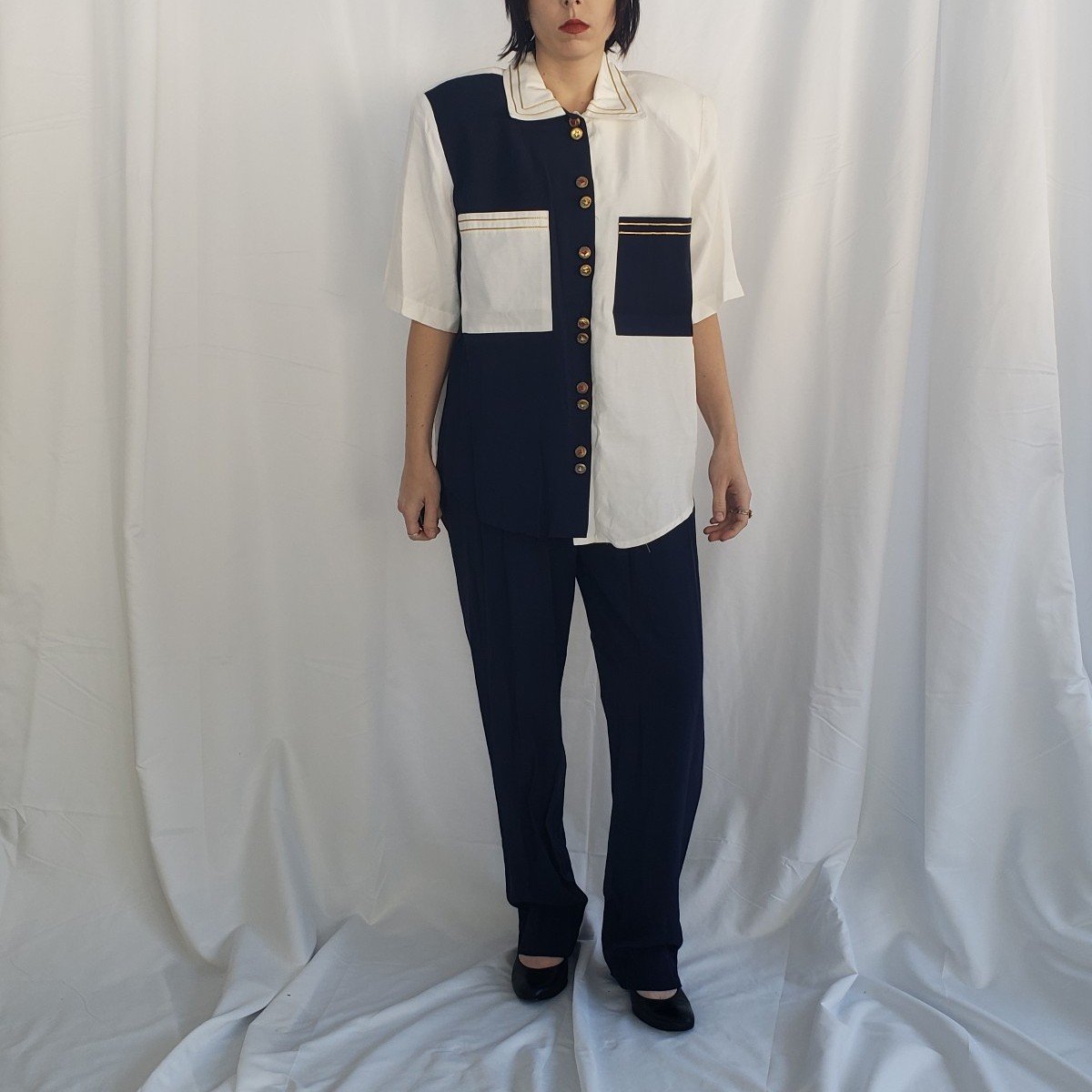 80s/90s Deadstock Nautical Pants and Top Set