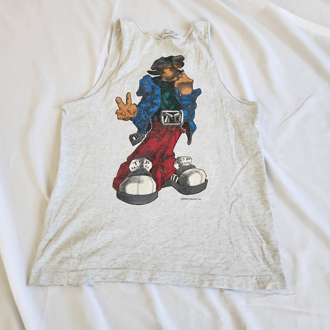 90s Gray Top Dawg Tank Top