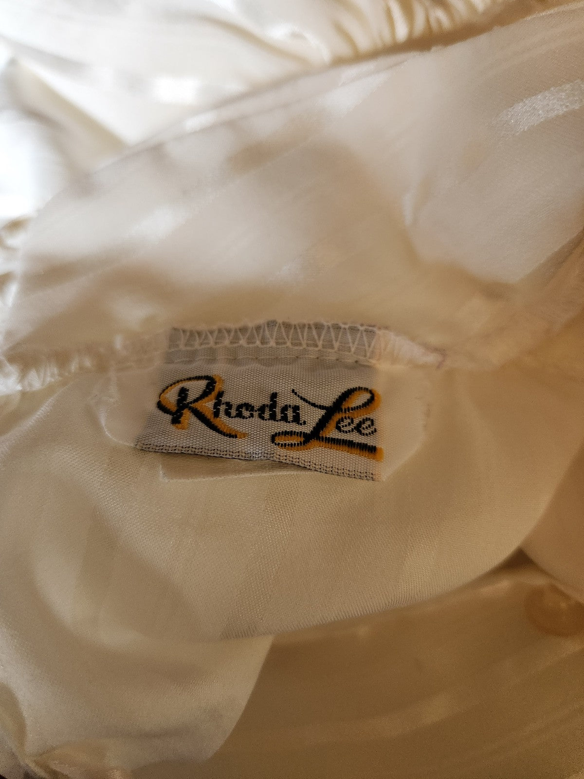 70s Ivory Sheer Striped Shirt