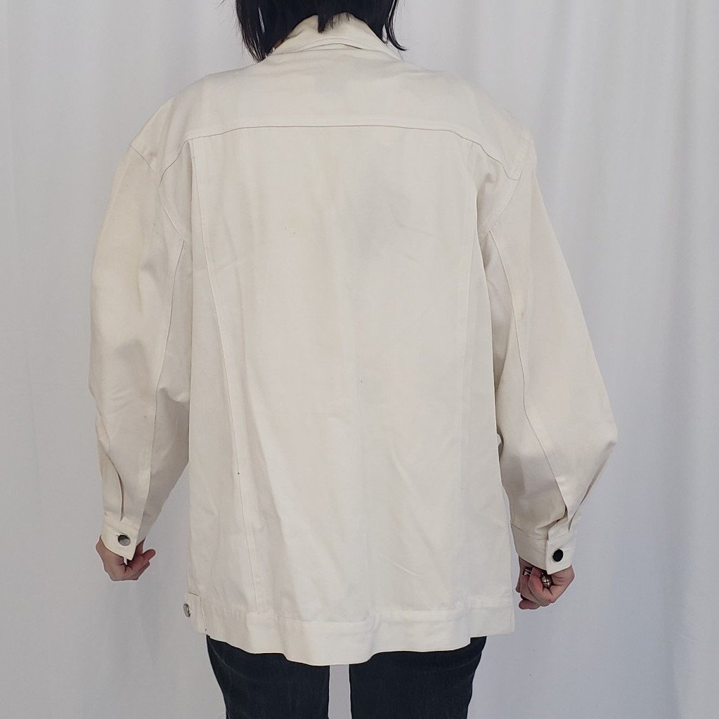 90s Deadstock I.B. Diffusion White Beaded Southwest Jacket and Top Set