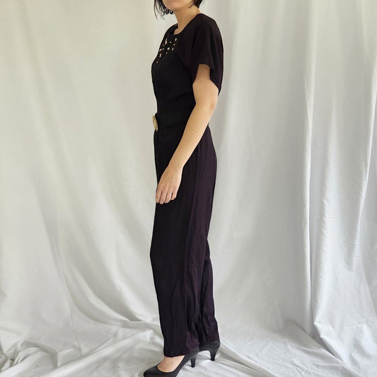 80s Black Jumpsuit